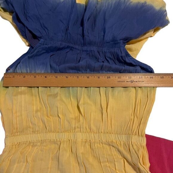 Area Ombre Off the Shoulder Vibrant Tie Dye Maxi Dress Size S NWT - Picture 5 of 13
